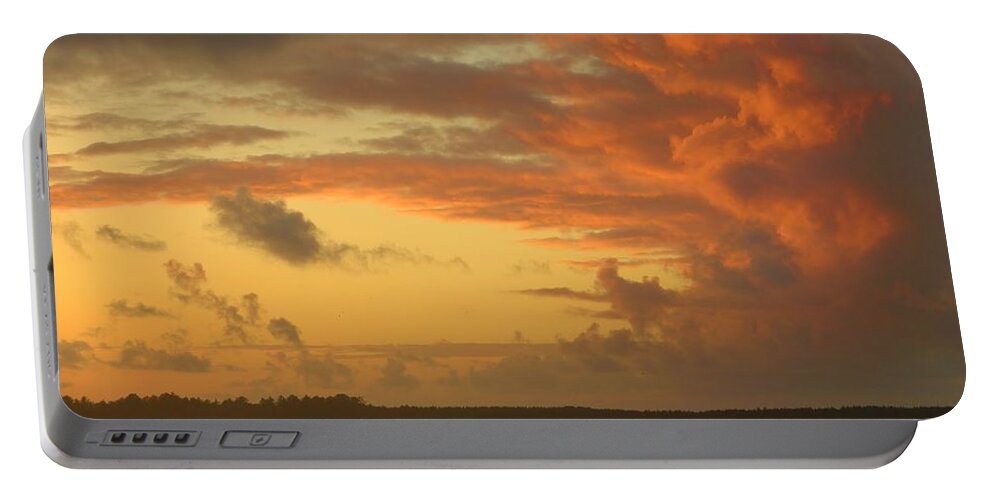 Sunset Portable Battery Charger featuring the photograph Sunset Before Funnel Cloud by Gallery Of Hope 
