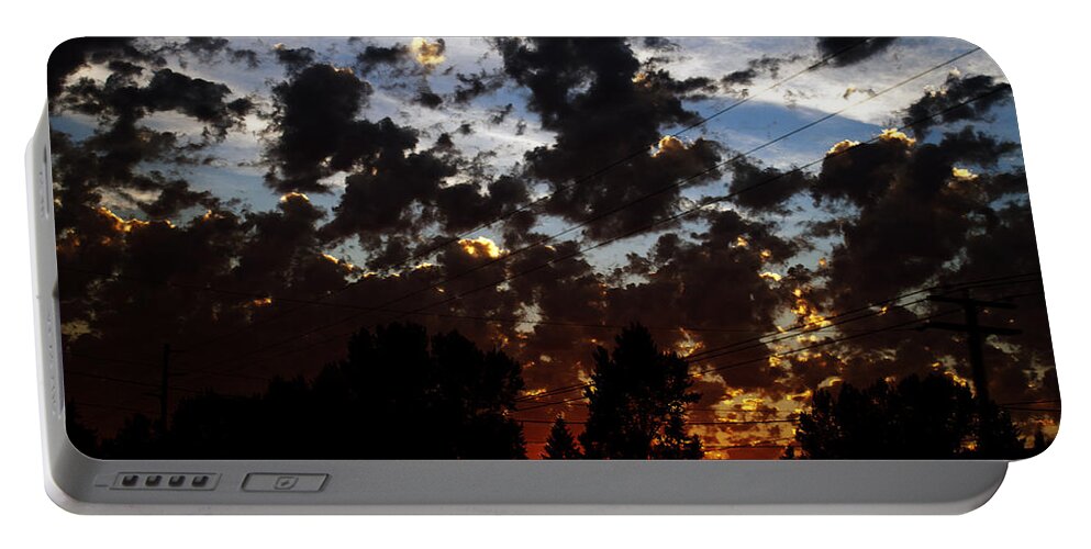 Sunset Portable Battery Charger featuring the photograph Sunset Clouds by Edward Hawkins II