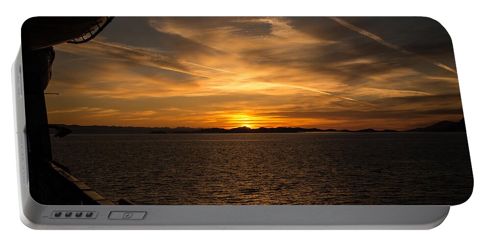 Sunset Portable Battery Charger featuring the photograph Cruise Sunset by Marilyn Wilson
