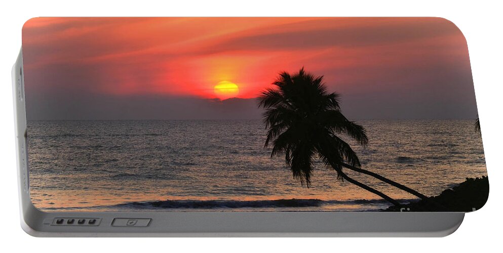 Sun Portable Battery Charger featuring the photograph Sunset  Gulf of Mexico  Naples Florida by Elaine Manley