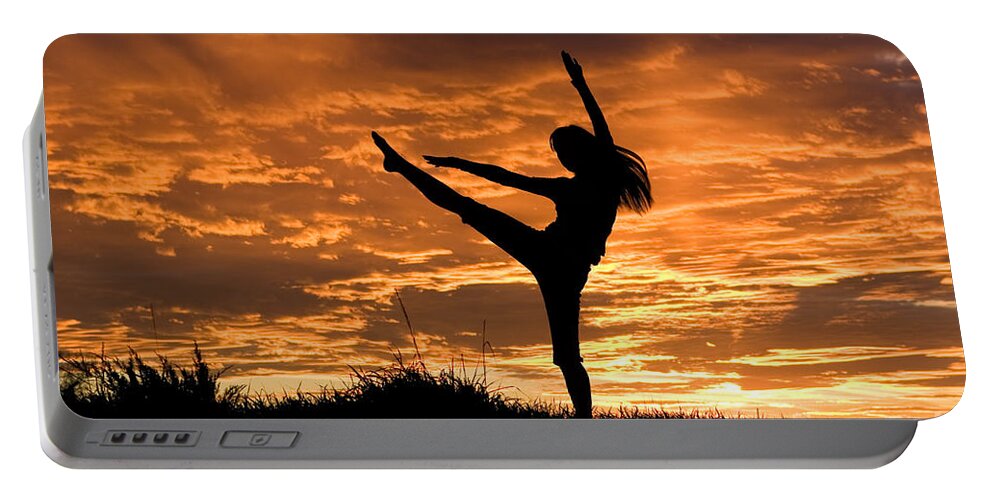 Sunset Portable Battery Charger featuring the photograph Sunset Jubilation by Cindy Singleton