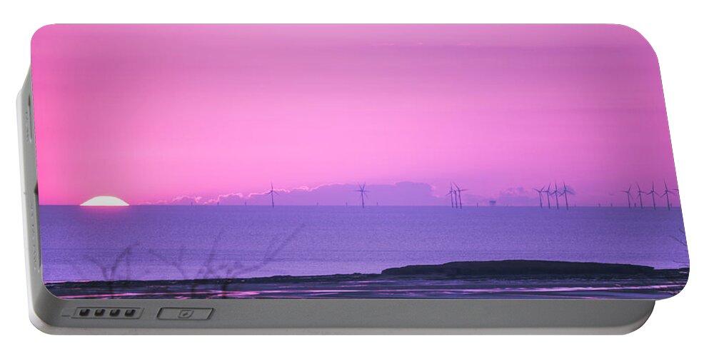 Spring Portable Battery Charger featuring the photograph Sunset by Spikey Mouse Photography