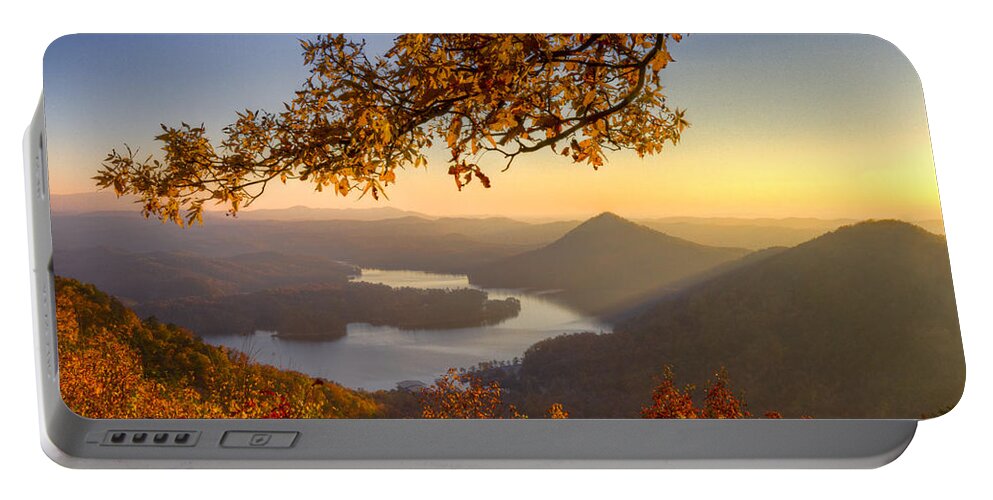 Appalachia Portable Battery Charger featuring the photograph Sunset Light by Debra and Dave Vanderlaan