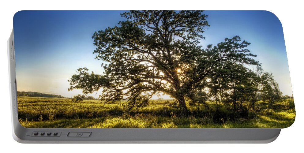 Sunset Portable Battery Charger featuring the photograph Sunset Oak by Scott Norris
