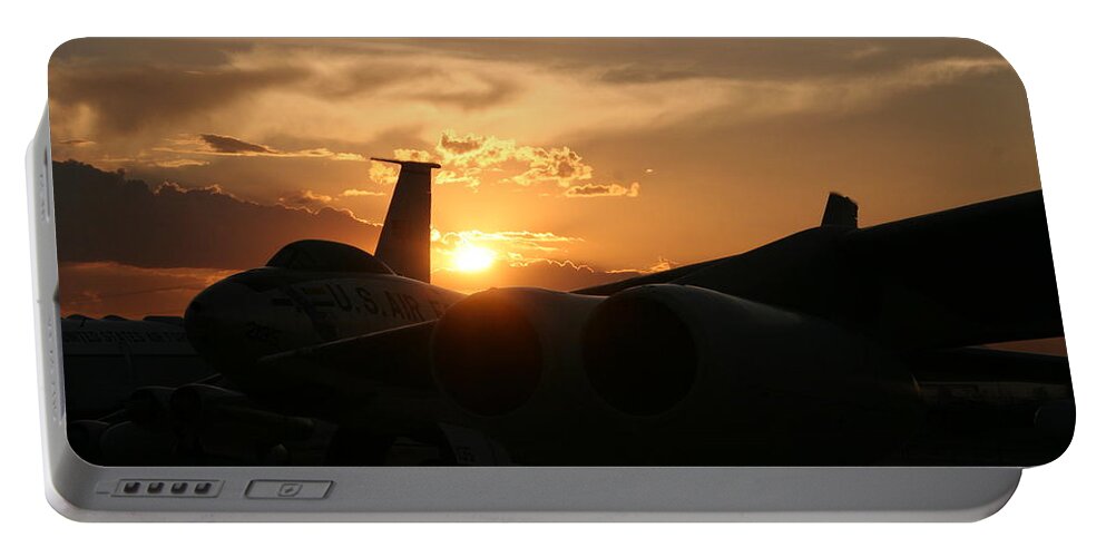 B-47 Portable Battery Charger featuring the photograph Sunset on the cold war by David S Reynolds