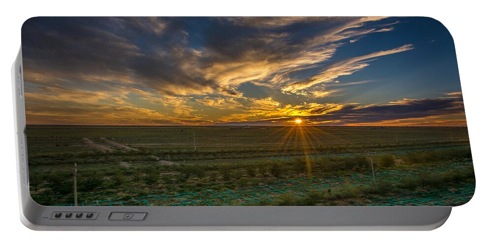 China Portable Battery Charger featuring the photograph Sunset Over China by Andrew Matwijec