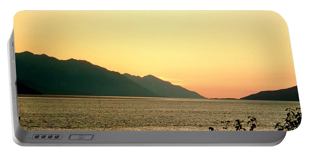 Sunset Over Cook's Inlet Portable Battery Charger featuring the photograph Sunset Over Cook's Inlet Alaska 2 by Denyse Duhaime