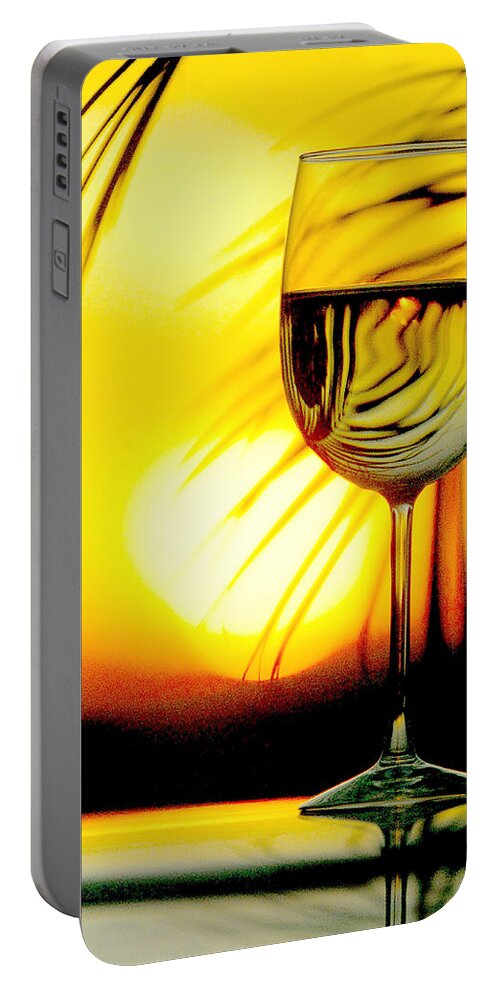 Wine Portable Battery Charger featuring the photograph Sunset Wine by Jon Neidert