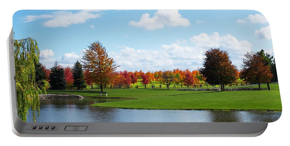 Scenery Portable Battery Charger featuring the photograph Sunshine on a Country Estate by Barbara McMahon