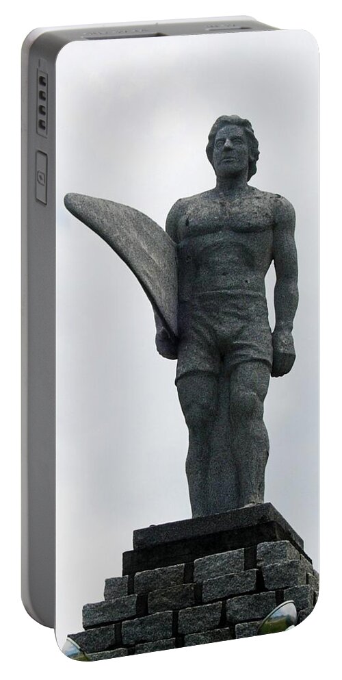 Surfer Portable Battery Charger featuring the photograph Surfer Shrine by Zinvolle Art