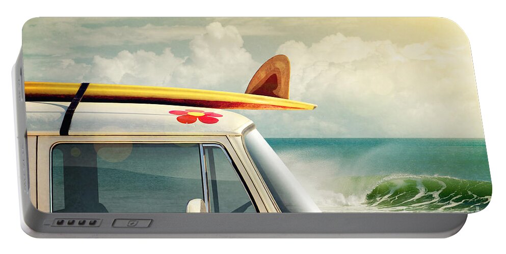 Surfing Portable Battery Charger featuring the photograph Surfing Way of Life by Carlos Caetano