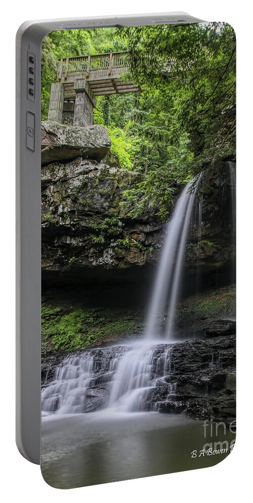 Suttons Gulch Portable Battery Charger featuring the photograph Suttons Gulch Waterfall by Barbara Bowen