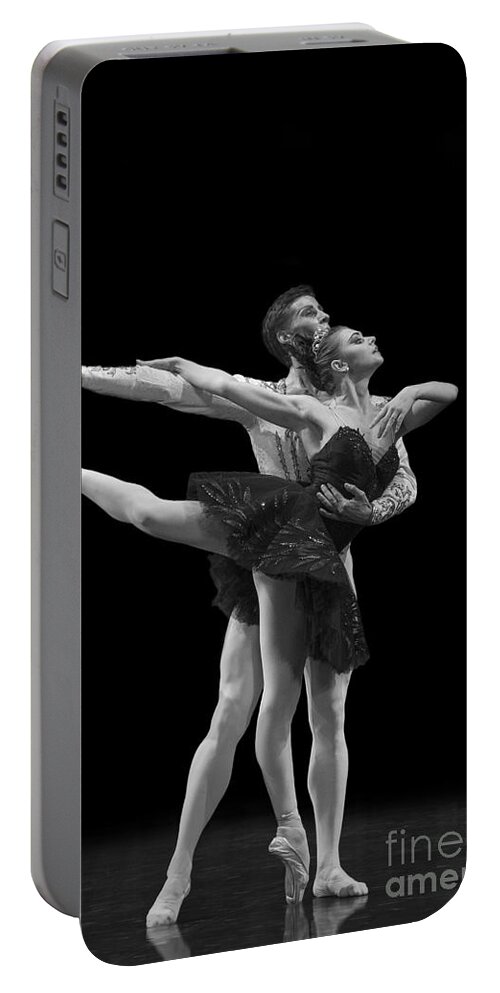 Hermitage Portable Battery Charger featuring the photograph Swan Lake Black Adagio Russia by Clare Bambers