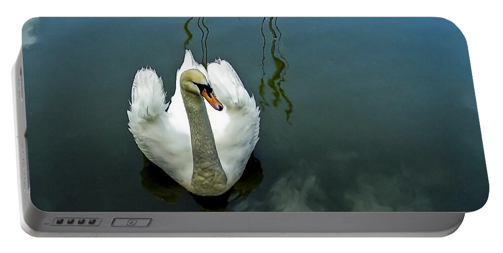 Bird Portable Battery Charger featuring the photograph Swan by Paulo Goncalves