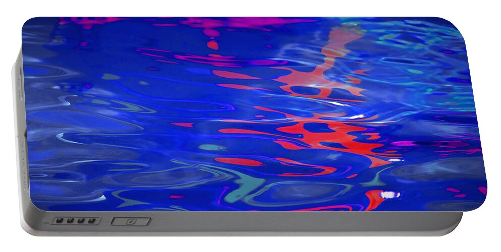 Reflections Portable Battery Charger featuring the photograph Swimming Pool Reflections by Randall Nyhof