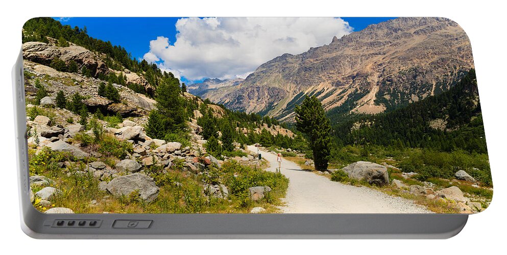 Bernina Portable Battery Charger featuring the photograph Swiss Mountains by Raul Rodriguez