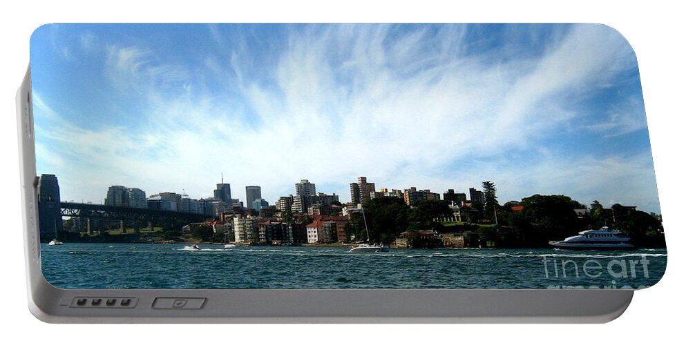 Sydney Portable Battery Charger featuring the photograph Sydney Harbour Sky by Leanne Seymour