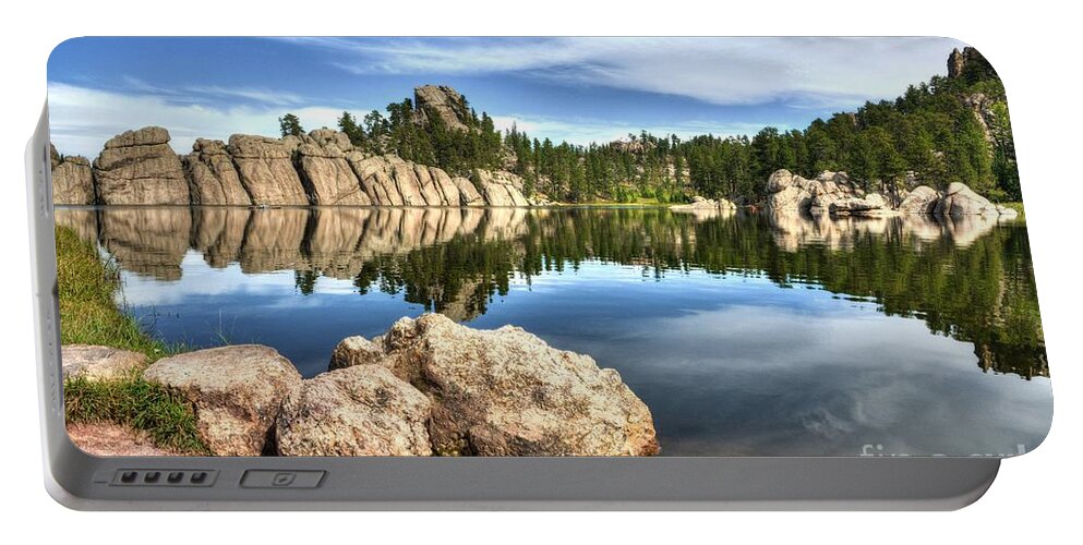 South Dakota Portable Battery Charger featuring the photograph Sylvan Lake Reflections 2 by Mel Steinhauer