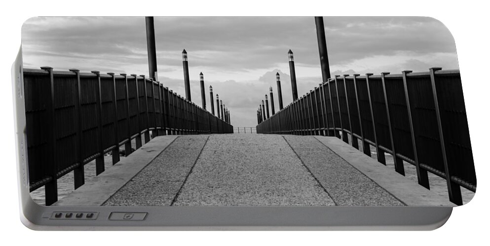Monochrome Portable Battery Charger featuring the photograph Symmetry in black and white by AM FineArtPrints