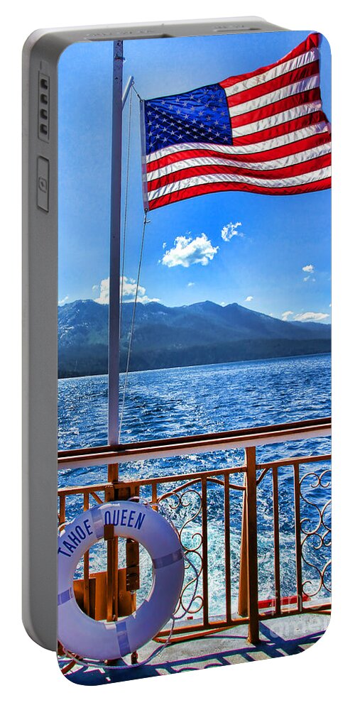 Boat Portable Battery Charger featuring the photograph Tahoe Queen Lake Tahoe By Diana Sainz by Diana Raquel Sainz