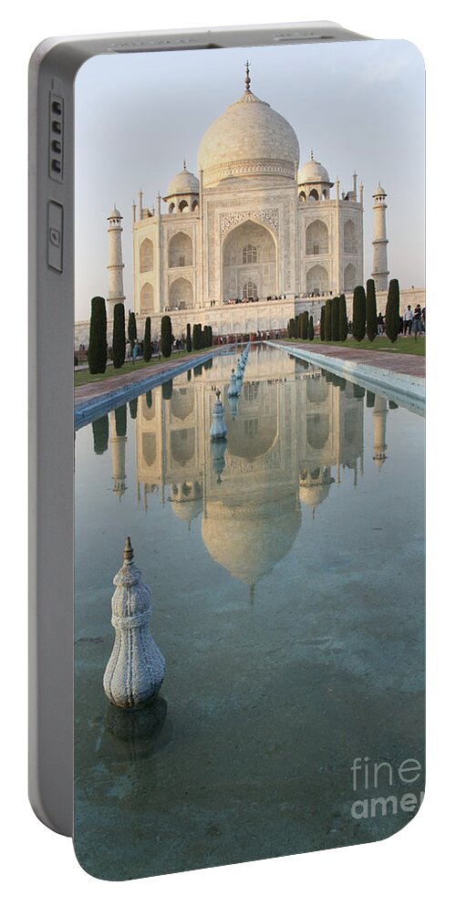 Taj Mahal Portable Battery Charger featuring the photograph Taj by Elena Perelman