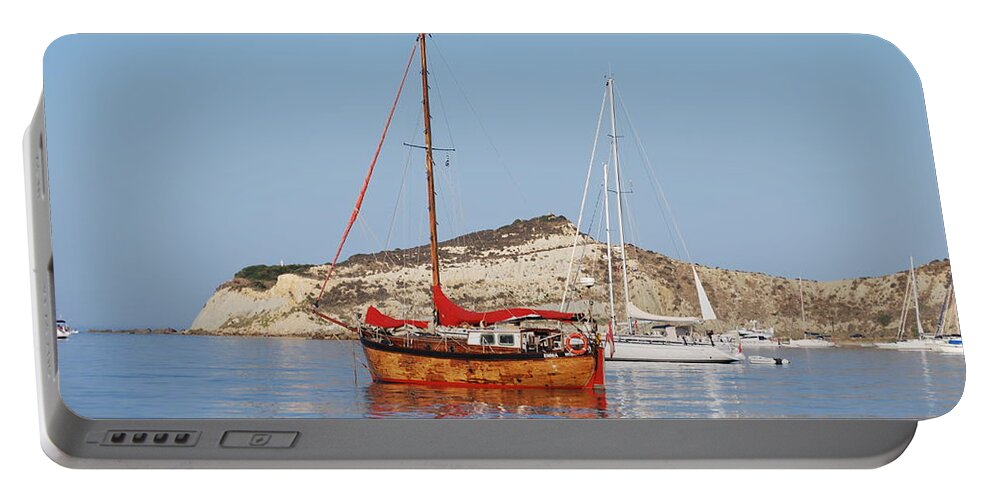 Tall Ships Portable Battery Charger featuring the photograph Tall ship by George Katechis