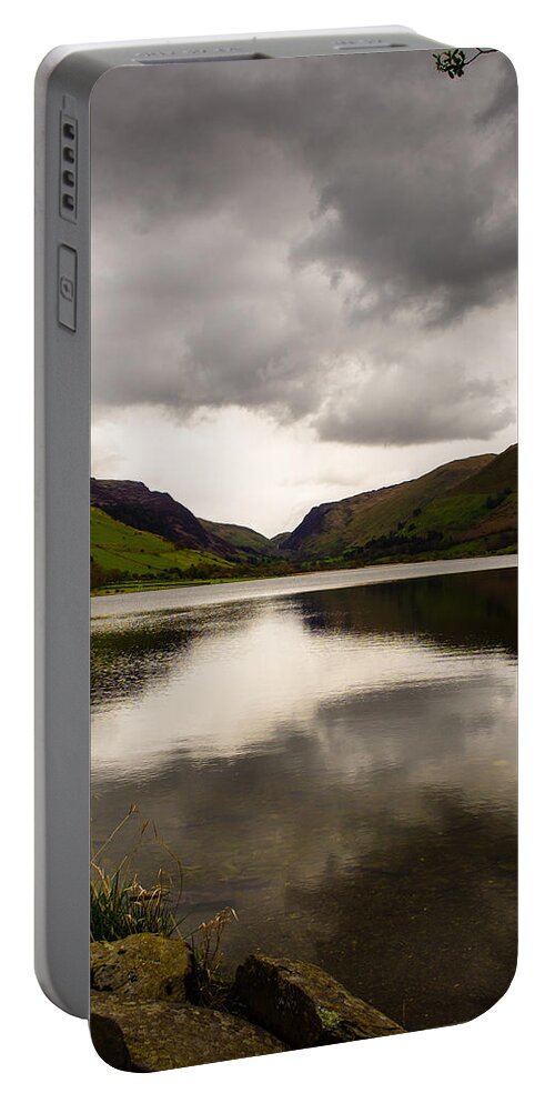 Canvas Portable Battery Charger featuring the photograph Talyllyn Lake Snowdonia by Mark Llewellyn