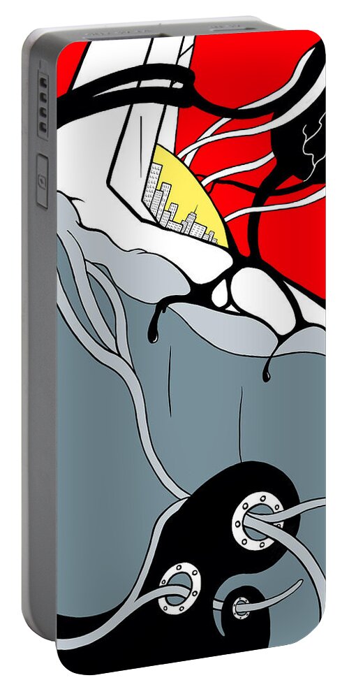 Blood Portable Battery Charger featuring the digital art Tangled by Craig Tilley