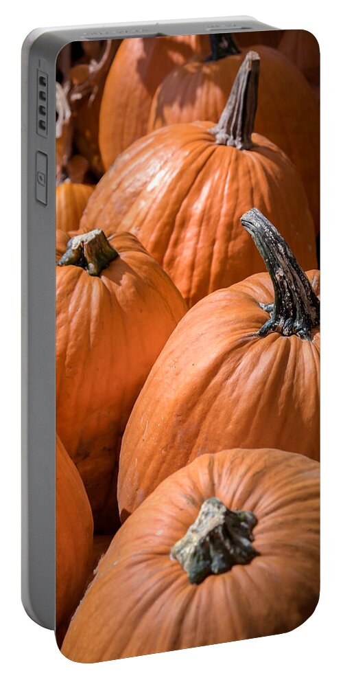 Pumpkins Portable Battery Charger featuring the photograph Taste of Autumn by Karen Wiles