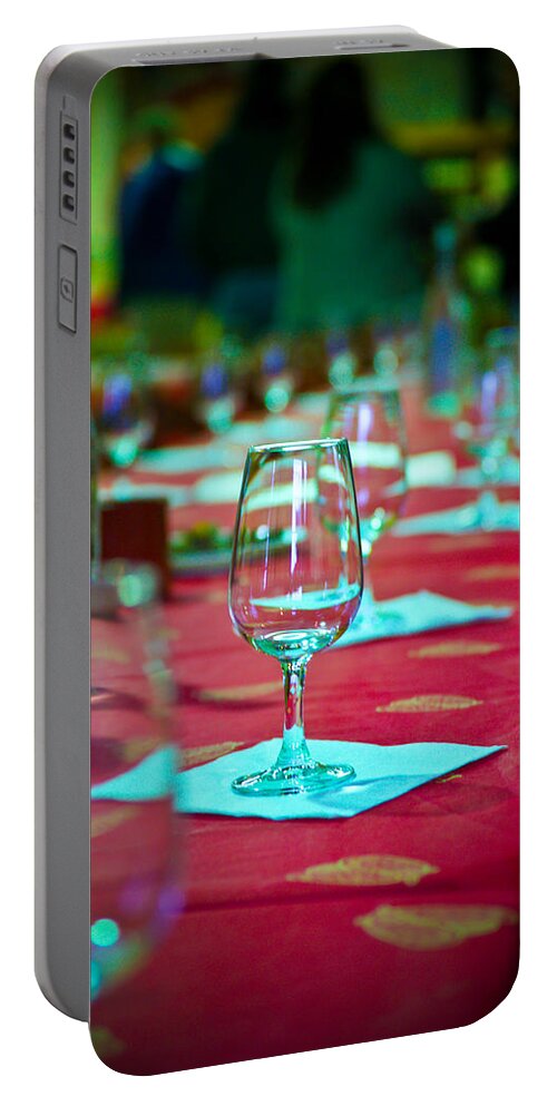 Wine Portable Battery Charger featuring the photograph Tasting in Red by Kent Nancollas