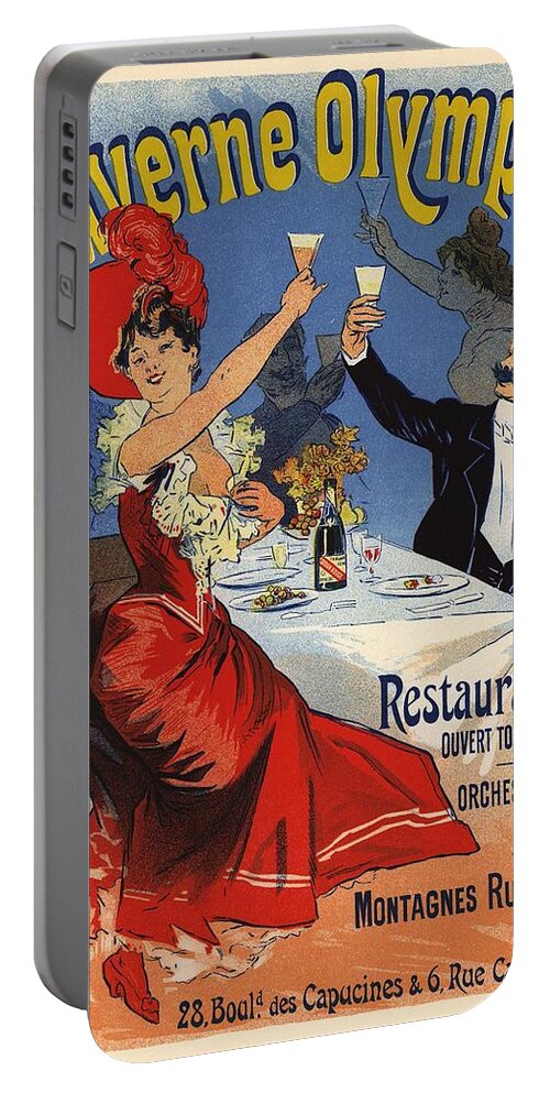 Poster Portable Battery Charger featuring the photograph Taverne Olympia by Gianfranco Weiss