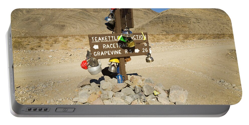 00431203 Portable Battery Charger featuring the photograph Teakettle Junction in Death Valley by Yva Momatiuk and John Eastcott