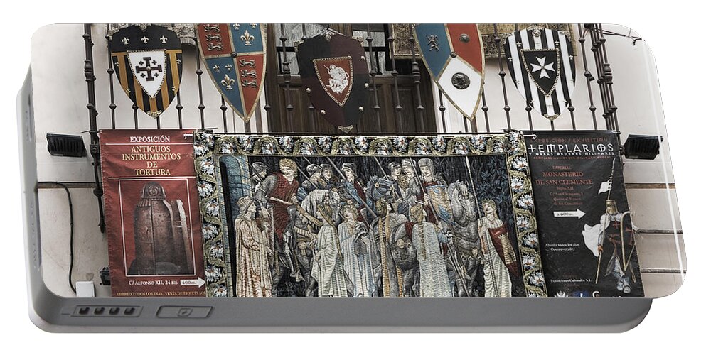 Toledo Portable Battery Charger featuring the photograph Templar Tapestries by Lorraine Devon Wilke