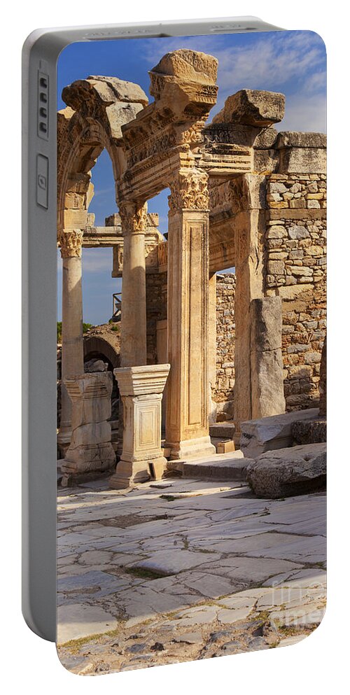 Ephesus Portable Battery Charger featuring the photograph Temple in Ephesus by Brian Jannsen