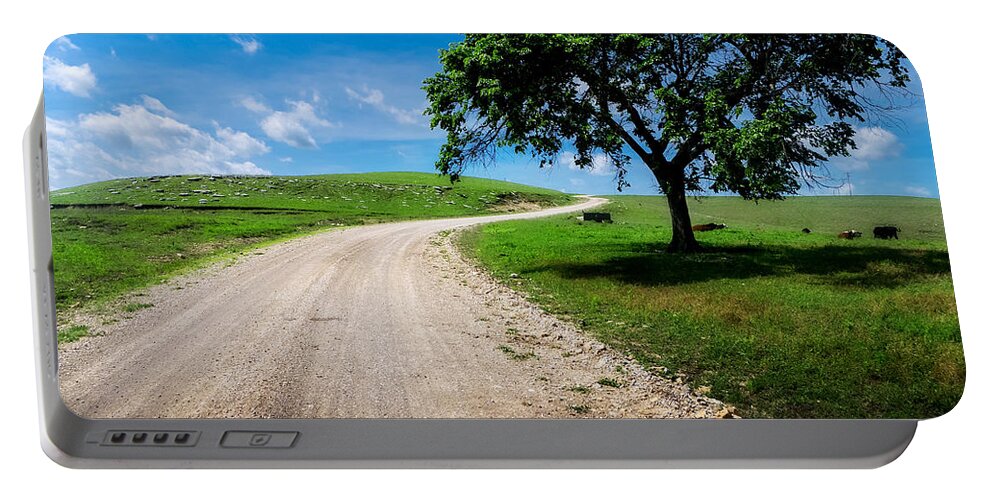 Kansas Portable Battery Charger featuring the photograph Texaco Hill by Eric Benjamin