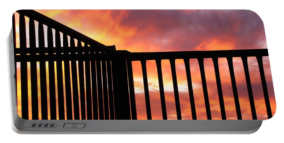 Texas Sunset Photograph Print Portable Battery Charger featuring the photograph Texas Heat by Lucy VanSwearingen