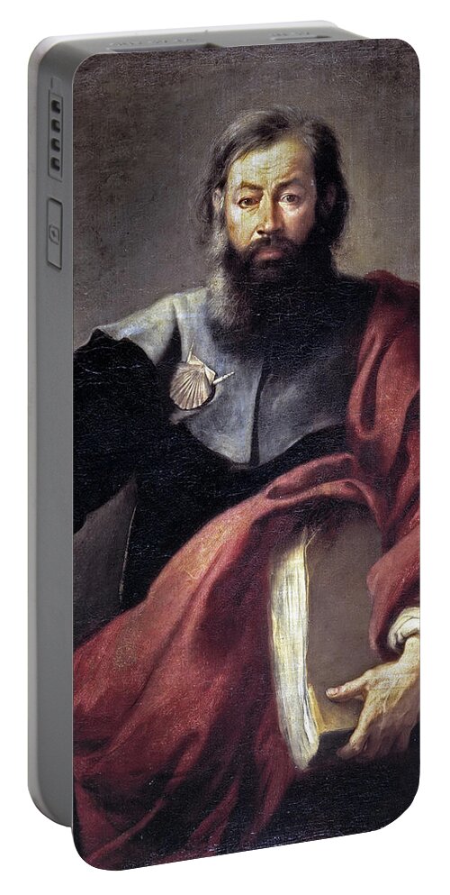 Bartolome Esteban Murillo Portable Battery Charger featuring the painting The Apostle Saint James by Bartolome Esteban Murillo