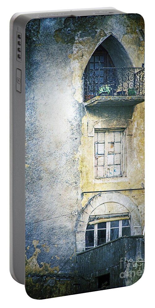 Window Portable Battery Charger featuring the photograph The Balcony Scene by Heiko Koehrer-Wagner