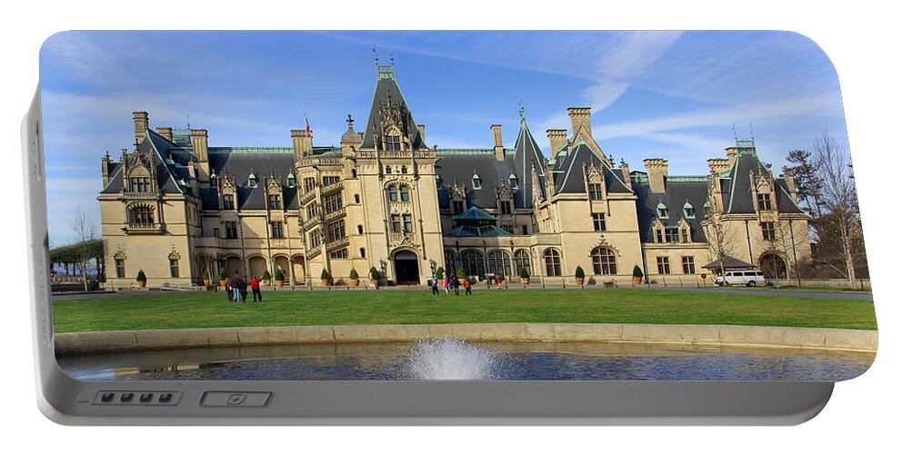 The Biltmore House Portable Battery Charger featuring the photograph The Biltmore Estate - Asheville North Carolina by Mike McGlothlen