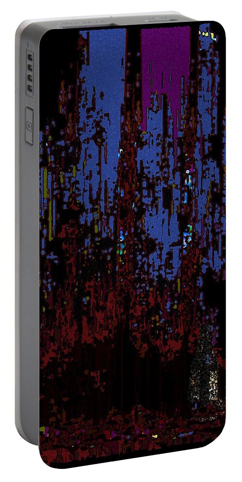 Abstract Portable Battery Charger featuring the digital art The Binge by Tim Allen