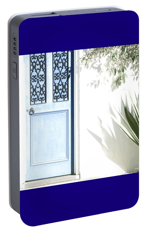 Door Portable Battery Charger featuring the photograph The Blue Door by Holly Kempe