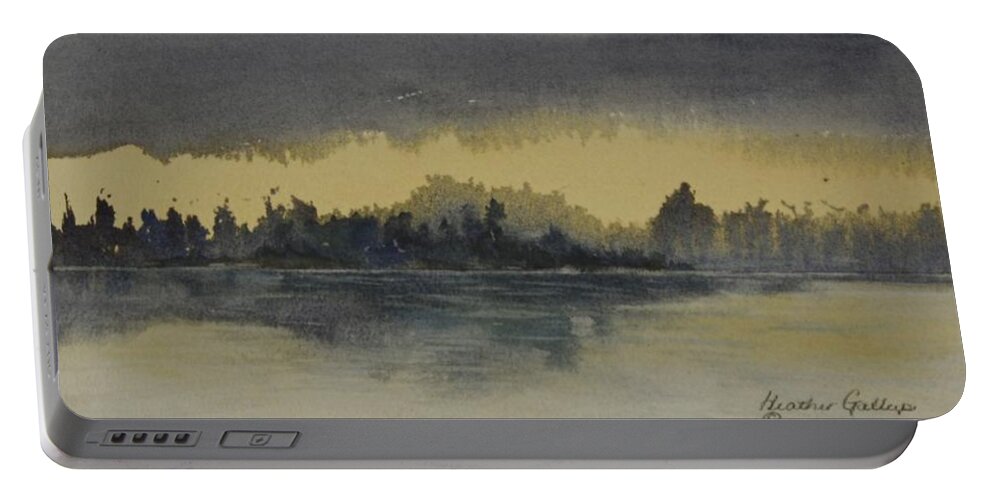 Daybreak Portable Battery Charger featuring the painting The Break Of Day by Heather Gallup
