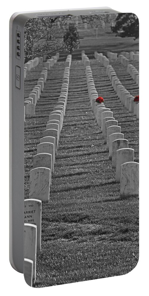 Arlington Portable Battery Charger featuring the photograph The Cost of Freedom by Tom Gari Gallery-Three-Photography