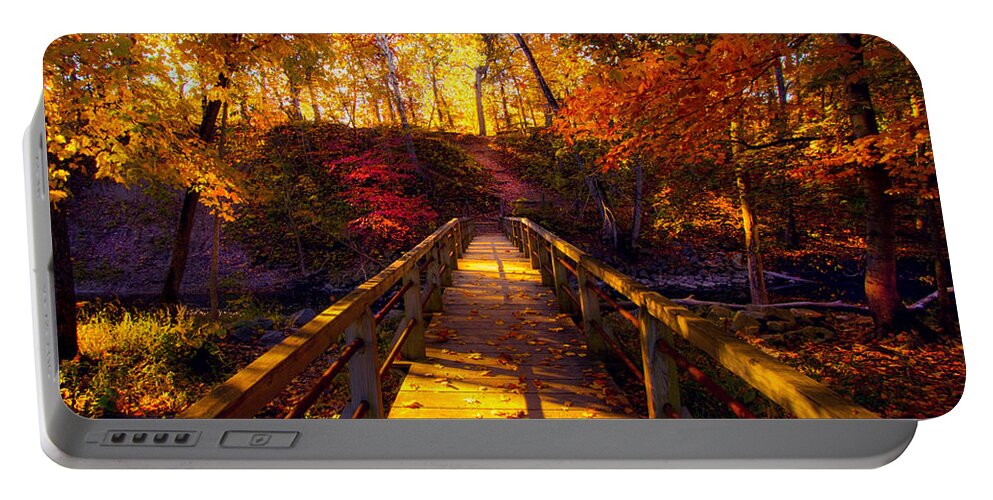 Horizons Portable Battery Charger featuring the photograph The Crossing by Phil Koch