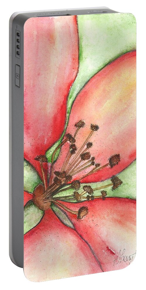 Orchards Portable Battery Charger featuring the painting The Crowd Pleaser 1 by Sherry Harradence