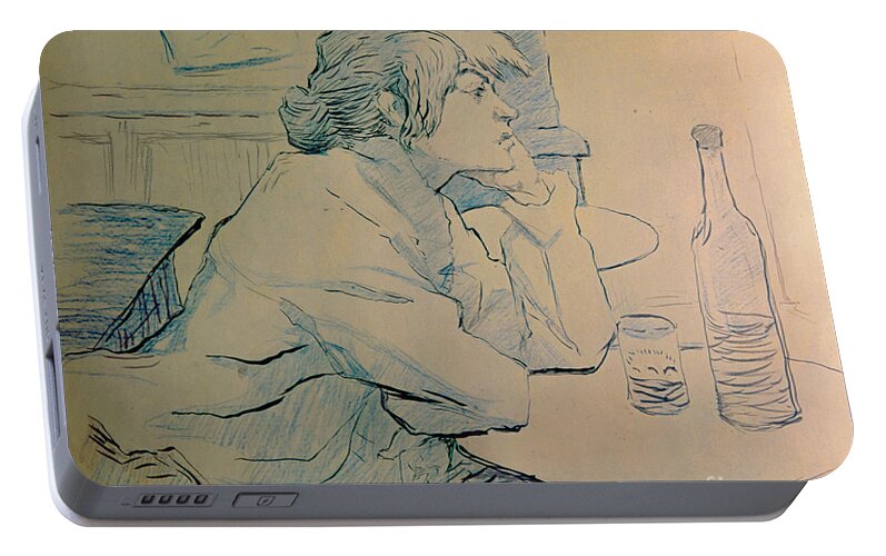 Toulouse-lautrec Portable Battery Charger featuring the painting The Drinker or an Hangover by Henri de Toulouse-lautrec