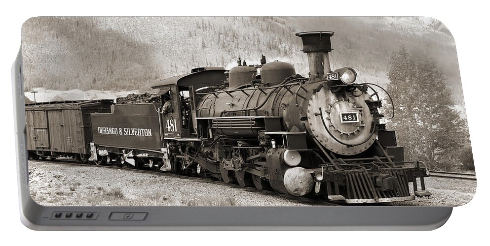 Transportation Portable Battery Charger featuring the photograph The Durango and Silverton by Mike McGlothlen