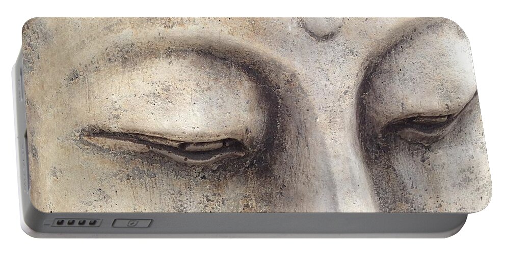 Budda Portable Battery Charger featuring the photograph The Eyes of Buddah by Jacklyn Duryea Fraizer