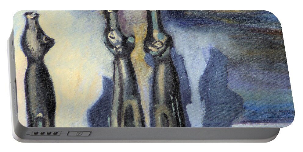 Painting Portable Battery Charger featuring the painting The family by Michael Daniels