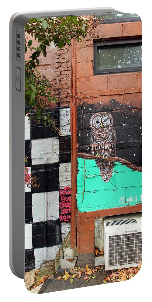 Graffiti Portable Battery Charger featuring the photograph The Frigid Air by Jennifer Robin